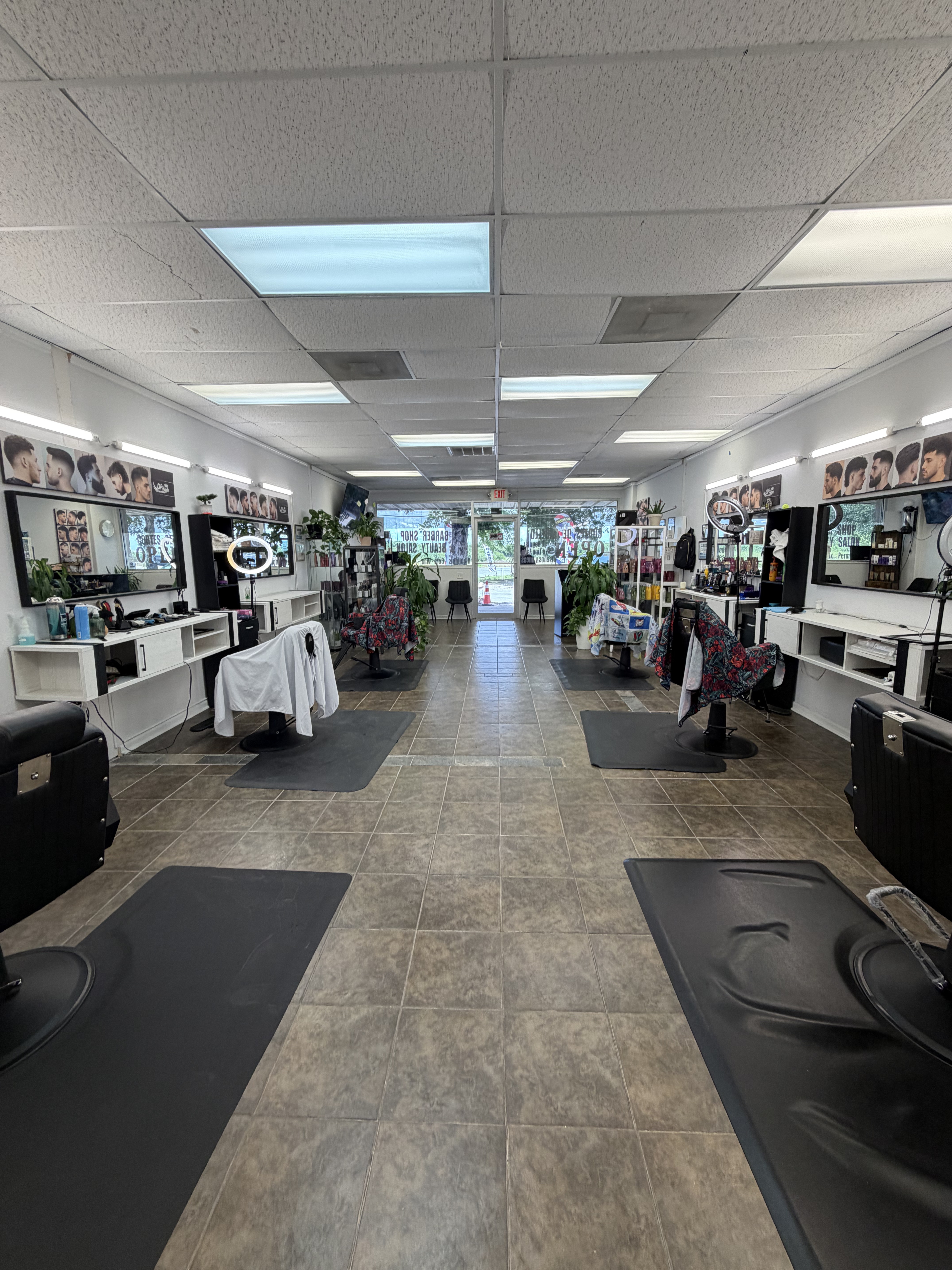 Luxury barbershop interior